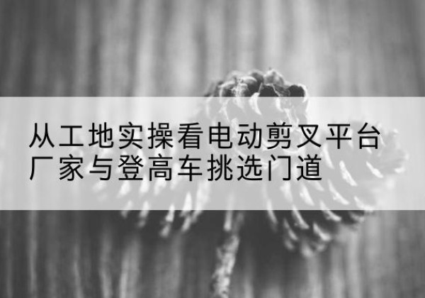 奉贤区电动剪叉升降平台厂家-从工地实操看电动剪叉平台厂家与登高车挑选门道